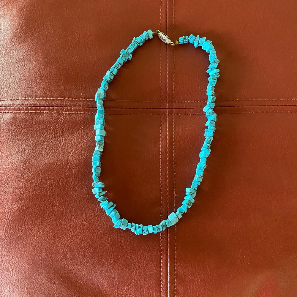 Fashion turquoise like jewelry.